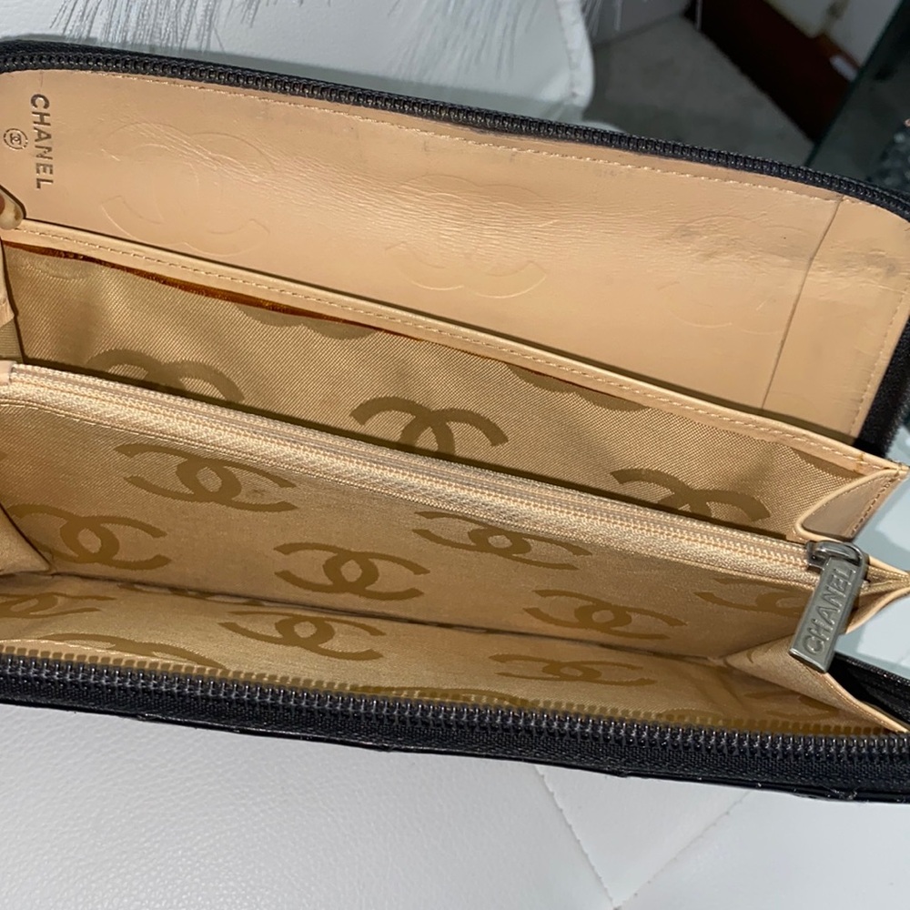 Authentic Chanel Lambskin Cambon Line Organizer Clutch Bag Wallet - Picture 17 of 17
